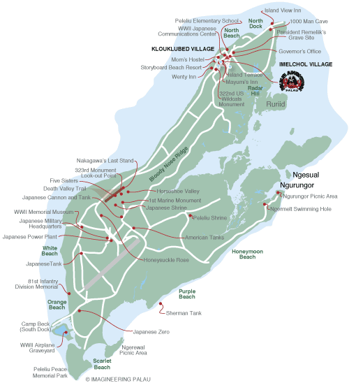 Map of Peleliu
