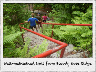 Trail from Bloody Nose Ridge.